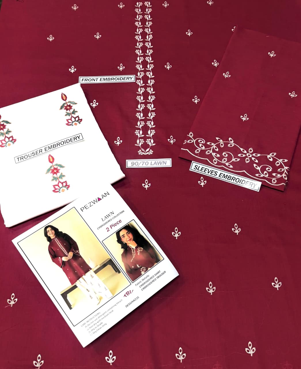 PEZWAAN Embroidered Lawn 2pc