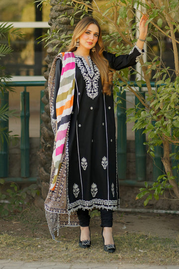 JAZMIN Embroidered Lawn 3pc