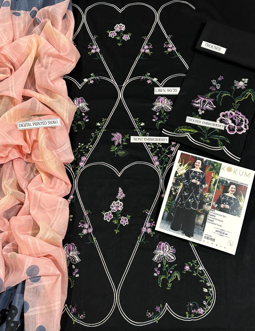 KOKUM Embroidered Lawn 3pc