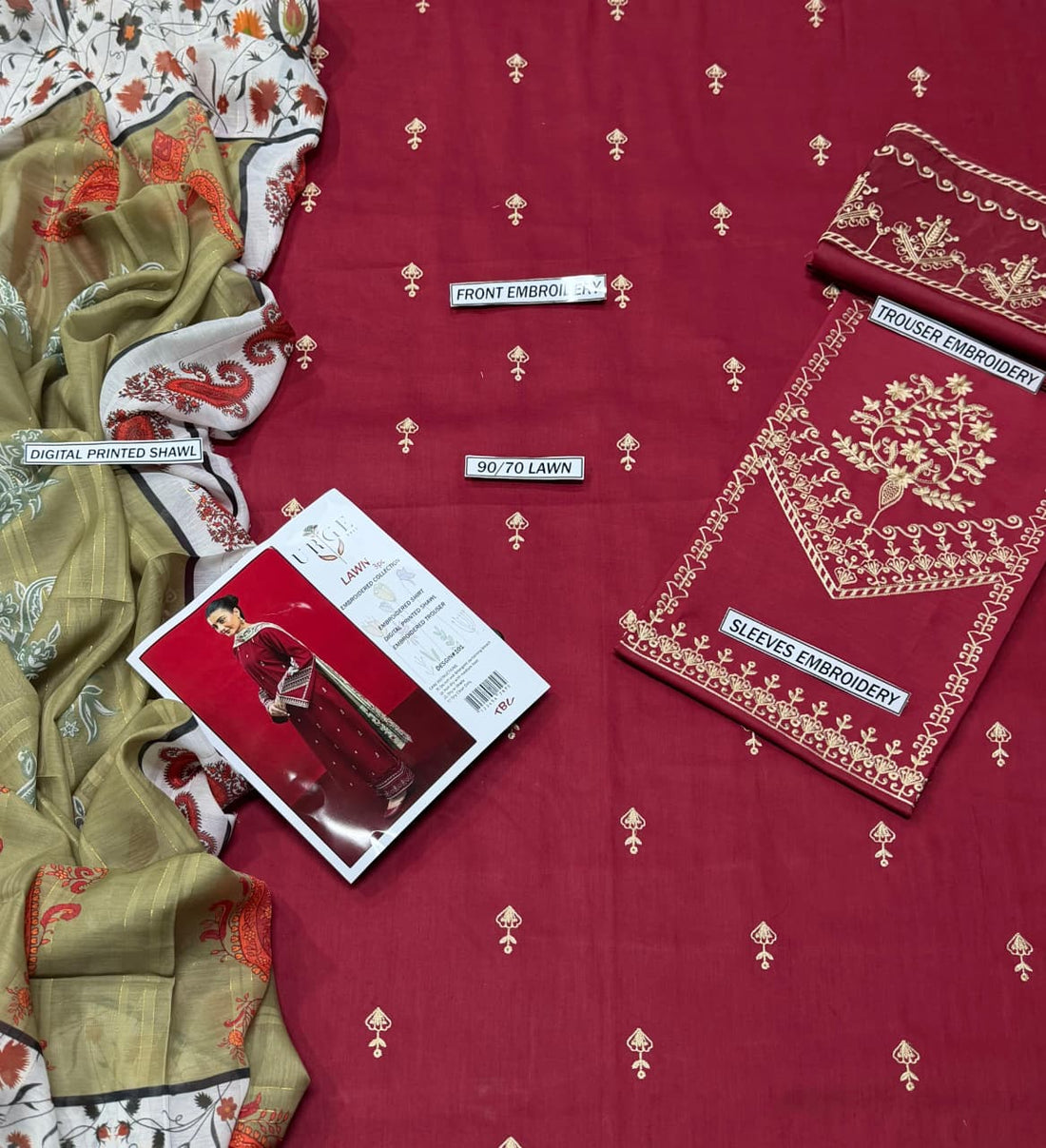 URGE Embroidered Lawn 3pc