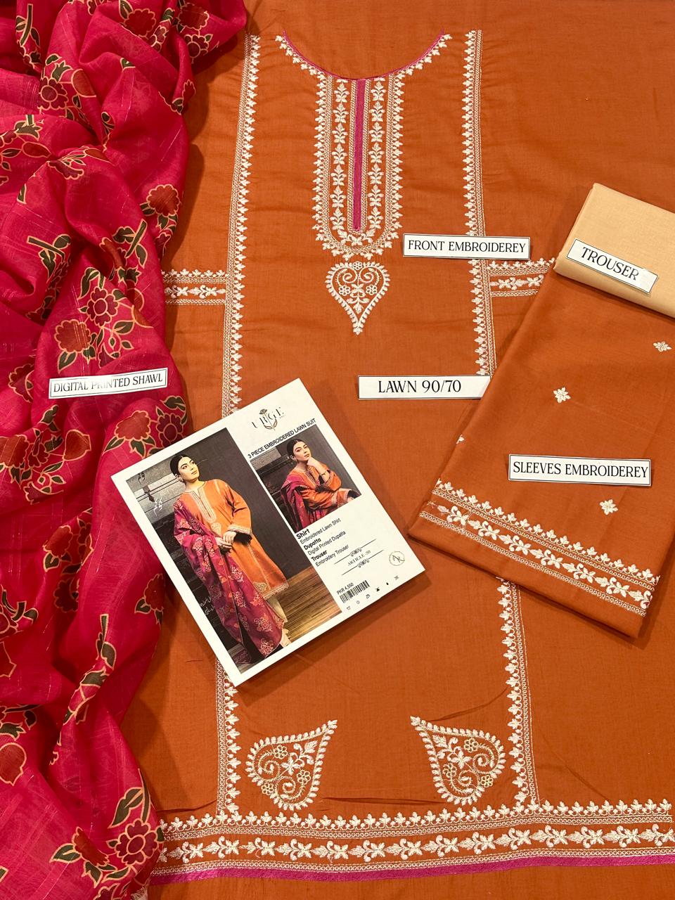 URGE Embroidered Lawn 3pc